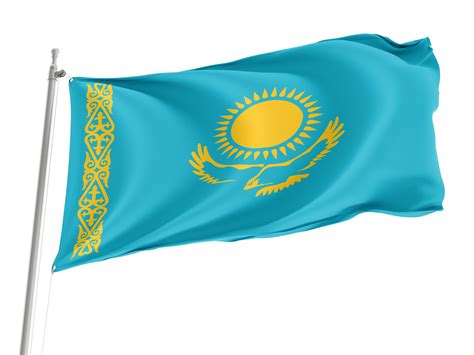 Flag of Kazakhstan, Patriotic Flags, Unique Design Print, Flags for ...