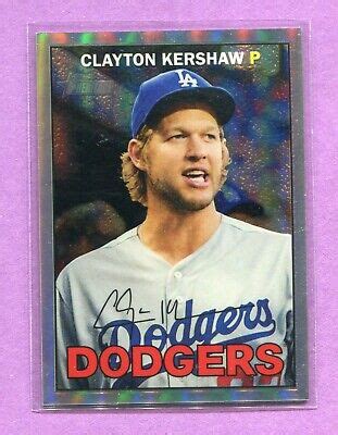 Clayton Kershaw Los Angeles Dodgers Topps Heritage Chrome