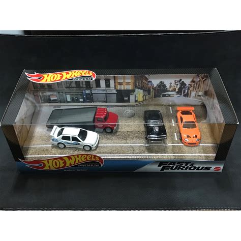 風火輪 hot wheels 玩命關頭 dodge charger supra mk3 運輸車 場景組 精裝 膠胎 蝦皮購物