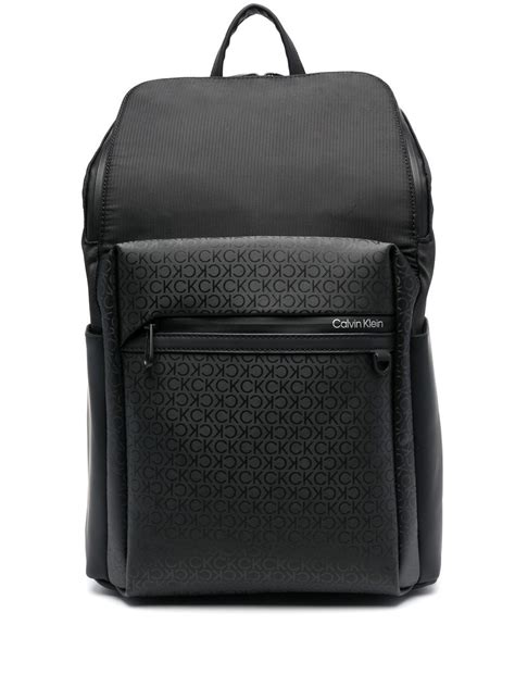 Calvin Klein Mochila Con Monograma Y Cierre Farfetch