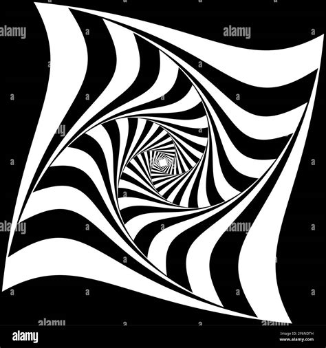 Black White Spiral Optical Illusion Fotos Und Bildmaterial In Hoher