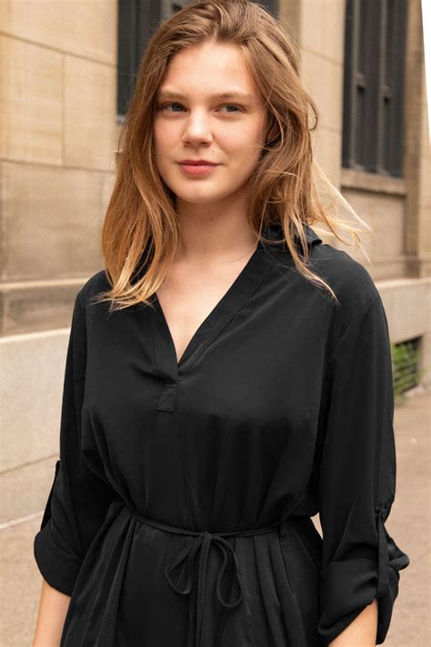 Anastasia Shirt Dress Drawstring High Low Onze Montreal