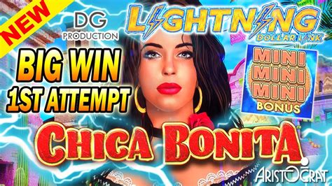 NEW Chica Bonita Lightning Dollar Link Triple MINI Bonus Big Win On