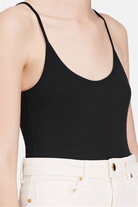 Modal Rib Cami Bodysuit Black The Line