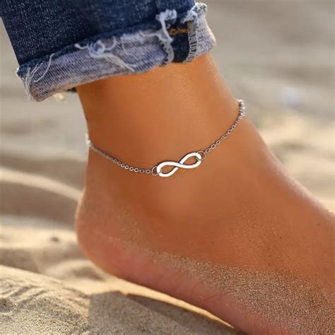 Eternity anklet white gold plated extra extension – Miracle Empire LLC