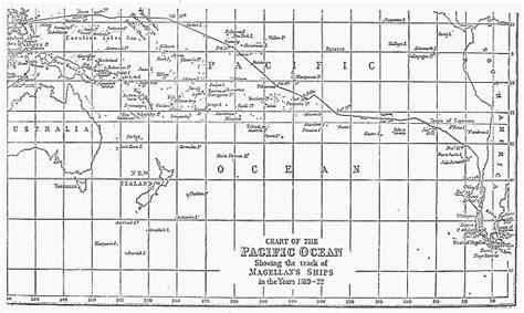 MAGELLAN: MAP, 1519-1522. Map of the Pacific Ocean showing