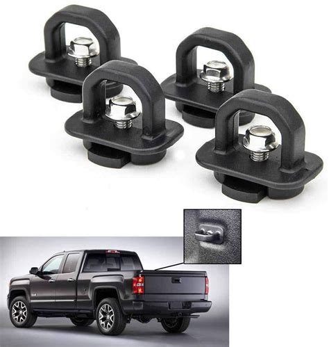 RONSHIN 4pcs Tie Down Anchors Truck Bed Side Wall Anchors For CHEVY