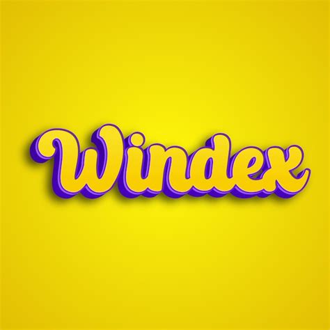 Premium Photo Windex Typography 3d Design Yellow Pink White