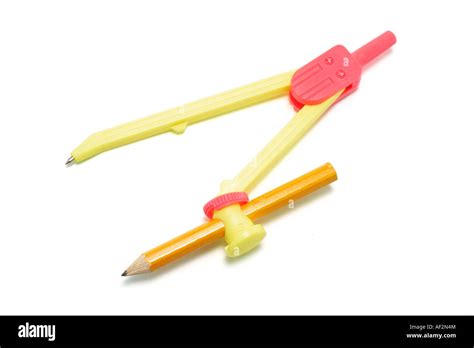 Geometry Compass with Pencil Stock Photo - Alamy