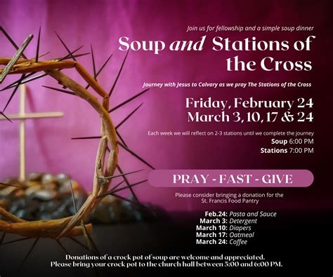 Soup And Stations Of The Cross — St Francis Of Assisi Parish Lbi