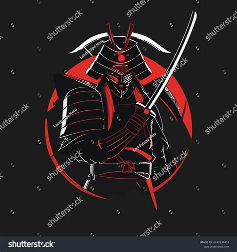 Vector Illustration Samurai Logo Stock Vector (Royalty Free) 2242634453 ...