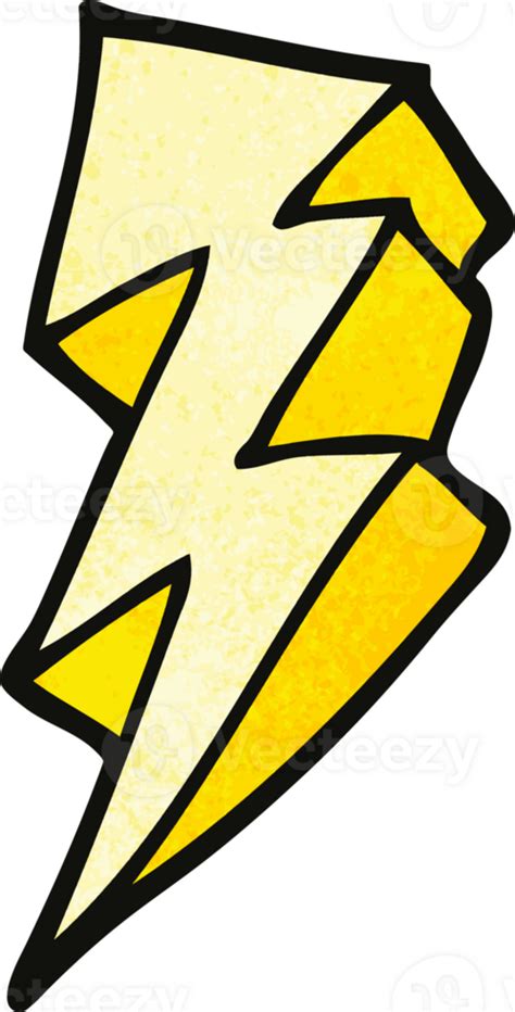 Cartoon Doodle Lightning Bolt 45217778 Png