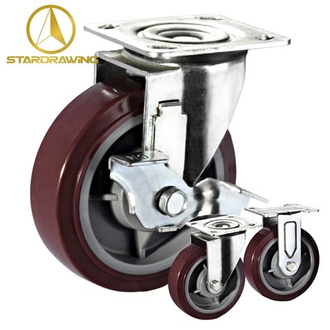 Stardrawing 456 Inch Polyurethane Wheel PU Caster For Trolley China