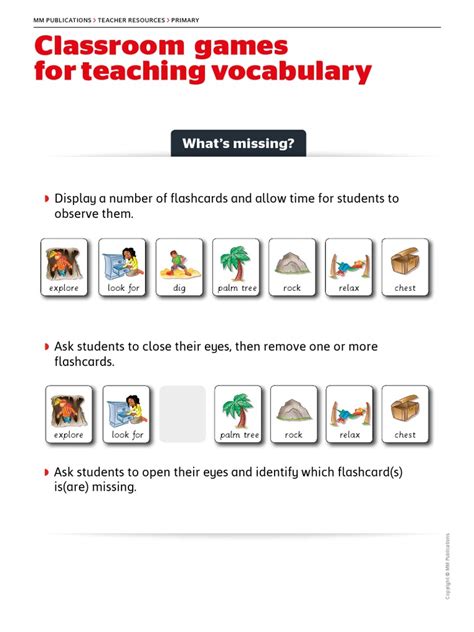 Classroom Games For Teaching Vocabulary: What's Missing? | PDF