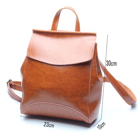 Women Leather Backpack Genuine Leather Female Purse Etsy