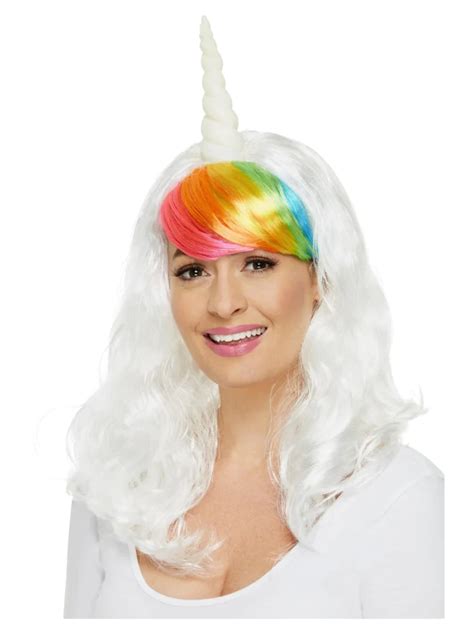 Ladies Unicorn Wig Fancy Dress Costume