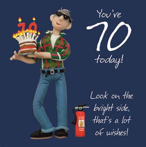 70th Birthday Male Greeting Card One Lump Or Two Range Holy Mackerel