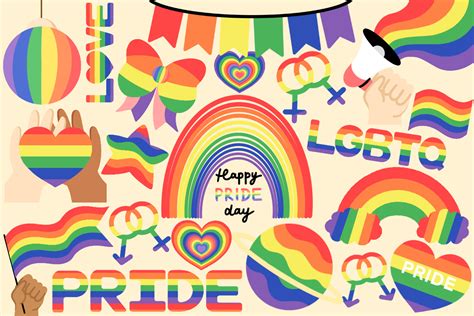 Pride Month Clipart Lgbtq Set Graphic By Jiinshui Creative Fabrica