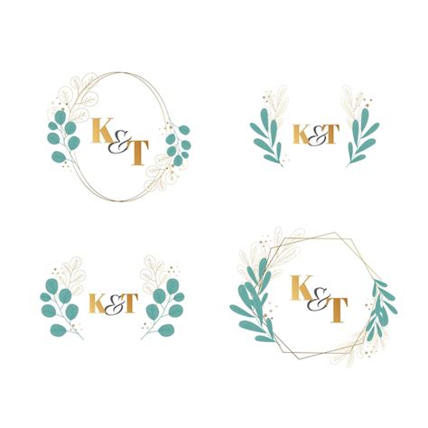 Elegante colección de monogramas de boda Vector Gratis