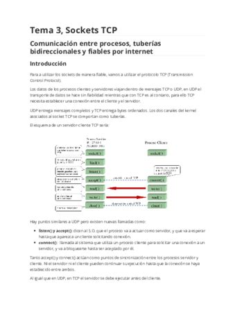 Tema Programacion De Sockets Tcp Pdf