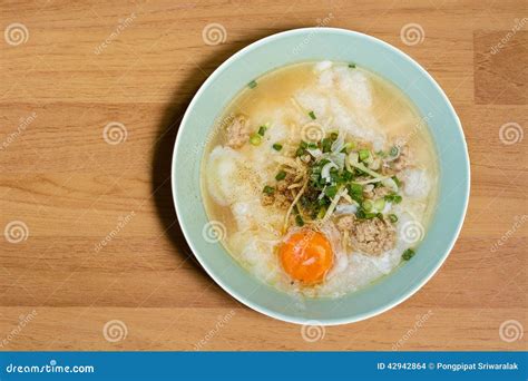 Thai Rice Soup Stock Photo Image Of Shiitake Gruel 42942864