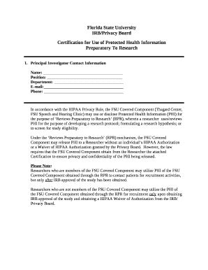 Certification For Use Of Protected Health Ination Doc Template PdfFiller