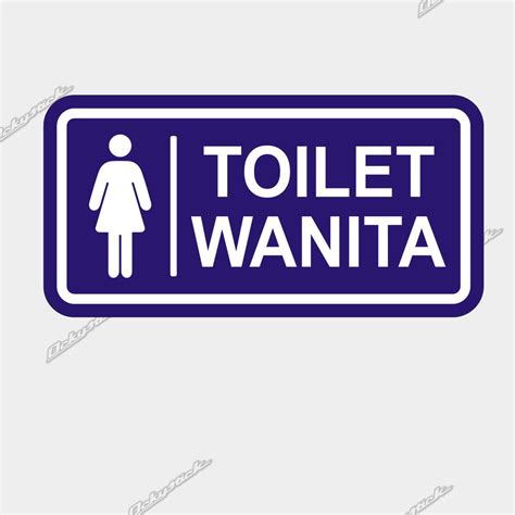 Jual Cutting Sticker TOILET WANITA Stiker Rambu Sign Sticker Shopee