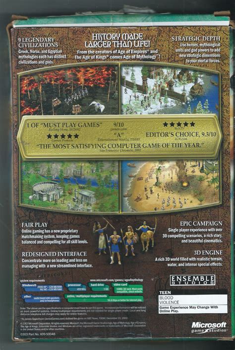 Age Of Mythology Disc Pc Cd Rom Game Of The Year Edition W