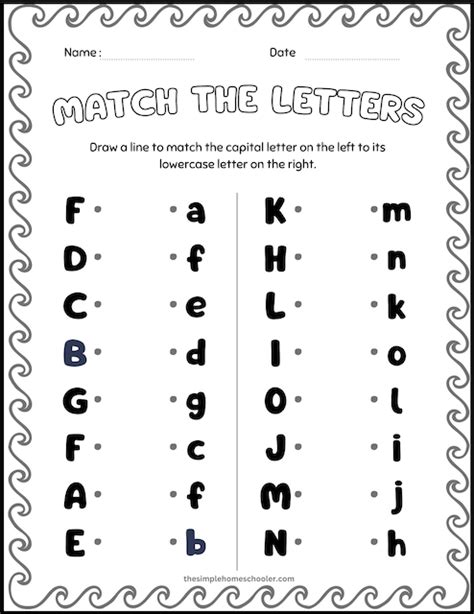 Upper And Lower Case Letter Matching Worksheets Printable