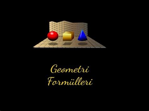 Geometri Formülleri