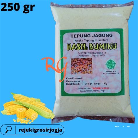 Jual Tepung Jagung Organik Kemasan 250 GRAM Tepung MPASI Jagung Organik