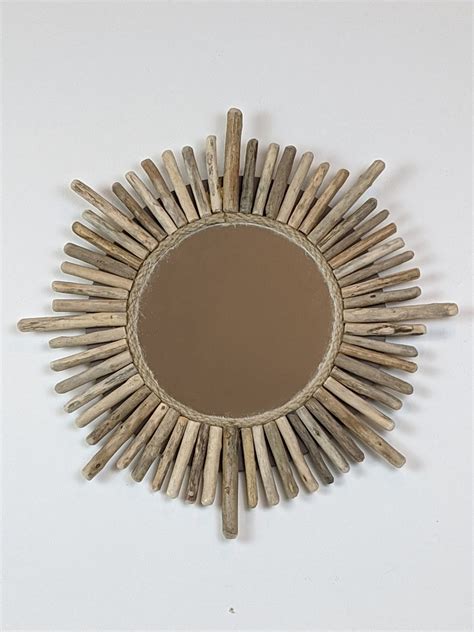 Miroir Soleil En Bois Flott Miroirs Miroirs Bois Flott Art Ocean