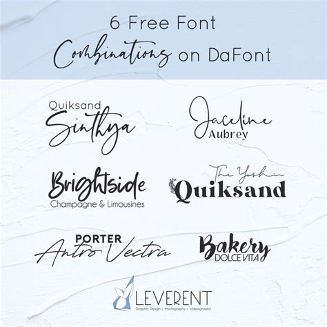 6 Free Font Combinations on DaFont - Leverent | Fonts alphabet ...