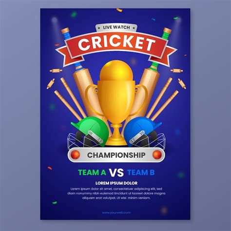 Premium Vector Gradient Ipl Cricket Poster