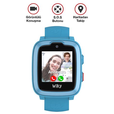 Wiky Watch 4 PLUS Mavi Sim Kartlı Akıllı Çocuk Saati Wiky Watch