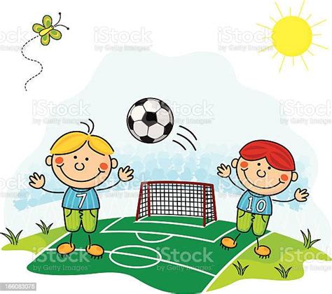 Soccer Kids Stock Illustration Download Image Now Cartoon Cheerful