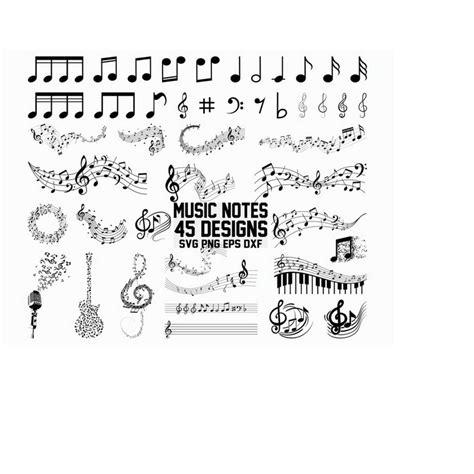 Music Notes Svg Guitar Note Svg Cut Files Cricut Cli Inspire