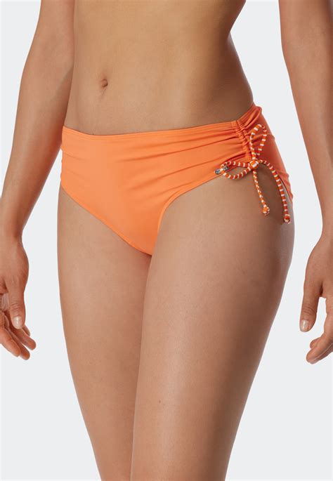 Midi Bikini Bottoms Adjustable Side Height Orange Mix Match Reflections SCHIESSER