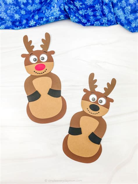 Reindeer Disguise A Snowman Craft For Kids Free Template