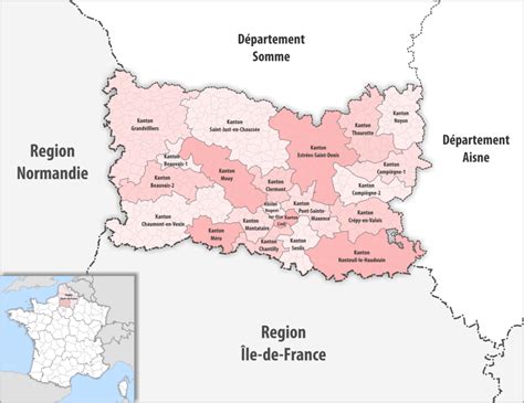 Carte Des Cantons Du D Partement De L Oise