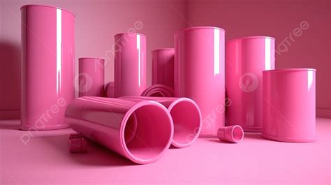 A Pink Cylinder In 3d Visualization Background 3d Render 3d Cylinder