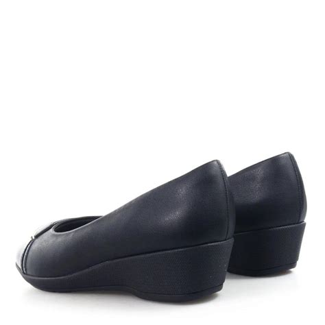 Sapato Feminino Piccadilly Anabela Joanete Preto