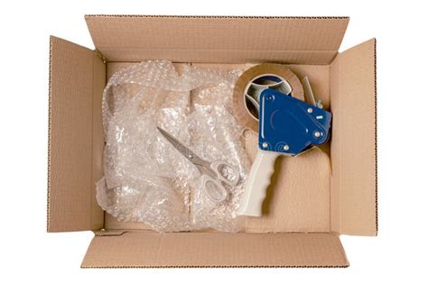 An Open Cardboard Box With Bubble Wrap The Concept Of Packaging