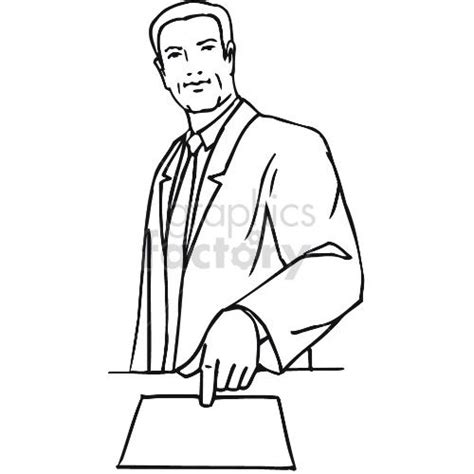 male lawyer pointing at document black white in 2024 | Black and white, Clip art, Clipart design