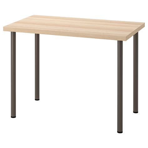 Linnmon Adils Desk White Stained Oak Effect Dark Grey X Cm Ikea