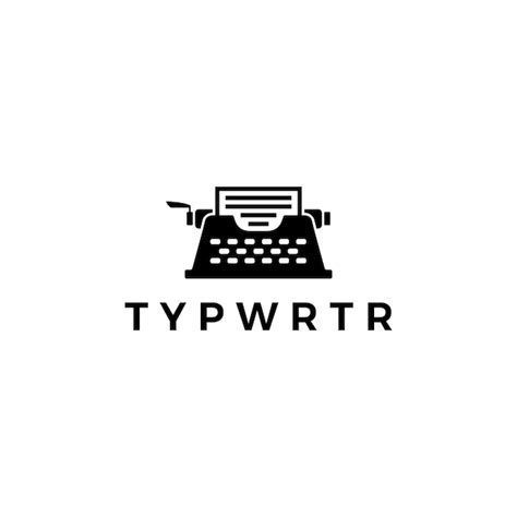 Premium Vector Retro Typewriter Logo Vector Icon Illustration