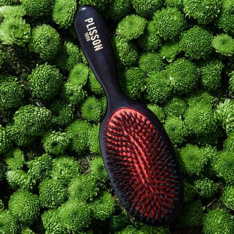 Pure Boar Bristles And Nylon Pimples Hairbrush Plisson 1808