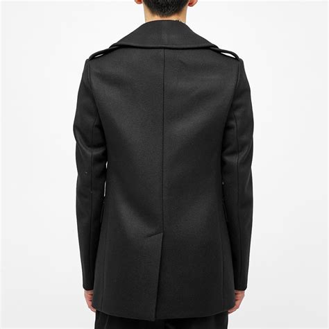 Givenchy Classic Wool Pea Coat Black End