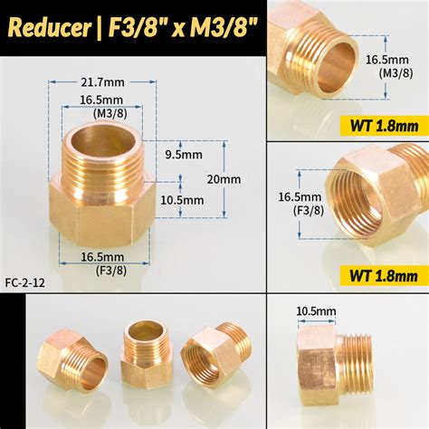 1 8 1 4 bis 1 Zoll BSP Messing Fitting Gewindefittings Reduzierstück