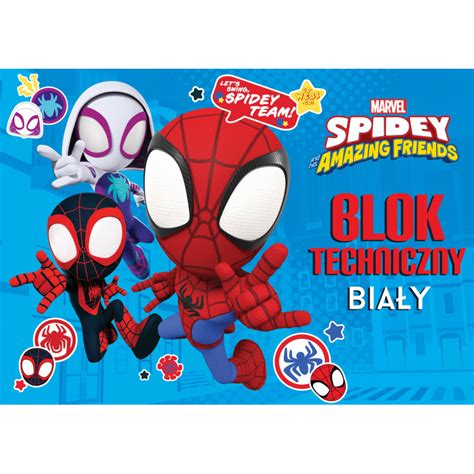 BLOK TECHNICZNY BIAŁY A4 10k SPIDER MAN